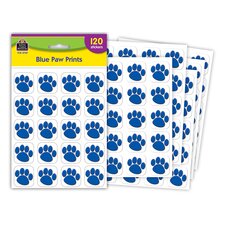 Blue Paw Prints Stickers Blue Paw Prints Stickers