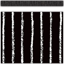 Black with White Pinstripes Straight Border Trim Black with White Pinstripes Straight Border Trim