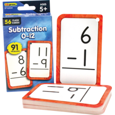 Subtraction 0-12 Flash Cards