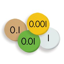 Sensational Math Place Value Discs: 4-Value Decimals to Whole Numbers (12-Pack )