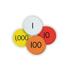 Sensational Math Place Value Discs: 4-Value Whole Numbers (12-Pack)