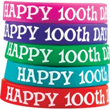 Happy 100th Day Wristbands Happy 100th Day Wristbands