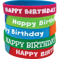 Fancy Happy Birthday Wristbands