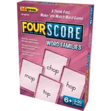 Four Score Card Game: Word Families Four Score Card Game: Word Families