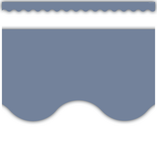 Aegean Blue Scalloped Border Trim