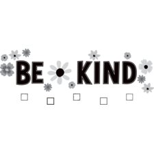 Black and White Floral Be Kind Bulletin Board Black and White Floral Be Kind Bulletin Board