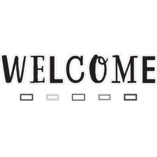 Black and White Welcome Bulletin Board