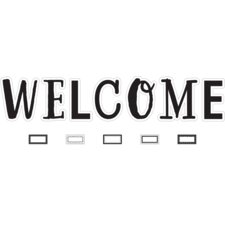 Black and White Welcome Bulletin Board Black and White Welcome Bulletin Board