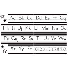 Black and White Alphabet Line Mini Bulletin Board