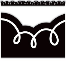 Black with White Squiggles Die-Cut Border Trim Black with White Squiggles Die-Cut Border Trim