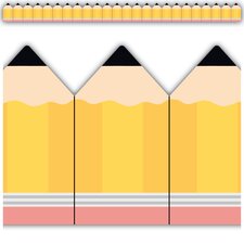 Pencils Die-Cut Border Trim