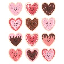 Frosted Heart Cookies Stickers