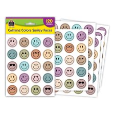 Calming Colors Smiley Faces Stickers Calming Colors Smiley Faces Stickers