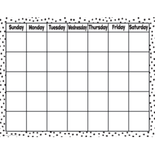 Black Painted Dots on White Calendar Chart