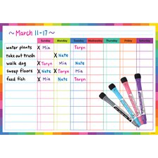 Colorful Dry-Erase Magnetic Task Chart Colorful Dry-Erase Magnetic Task Chart