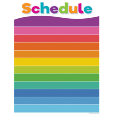 Colorful Schedule Write-On/Wipe-Off Chart