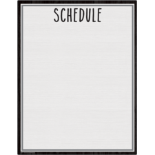 Modern Farmhouse Schedule Write-On/Wipe-Off Chart