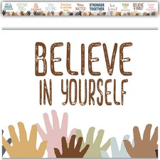 Everyone is Welcome Helping Hands Straight Border Trim Everyone is Welcome Helping Hands Straight Border Trim