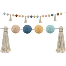 Everyone is Welcome Pom-Poms and Tassels Garland Everyone is Welcome Pom-Poms and Tassels Garland