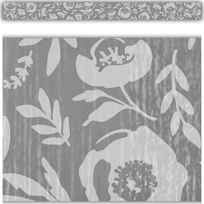 Classroom Cottage Gray Floral Straight Border Trim Classroom Cottage Gray Floral Straight Border Trim