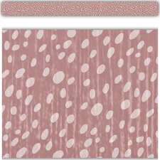 Classroom Cottage Vintage Rose Dots Straight Border Trim Classroom Cottage Vintage Rose Dots Straight Border Trim