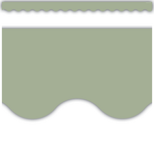 Sage Green Scalloped Border Trim