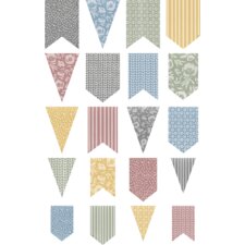 Classroom Cottage Pennants Accents - Assorted Sizes