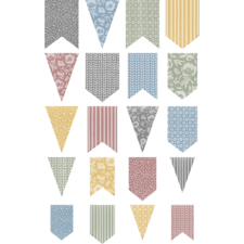 Classroom Cottage Pennants Accents - Assorted Sizes