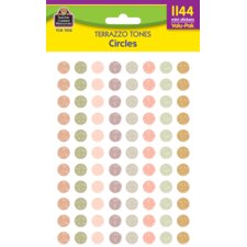 Terrazzo Tones Circles Mini Stickers Valu-Pak