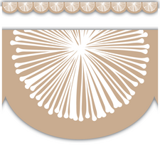 Natural Poms Scalloped Die-Cut Border Trim