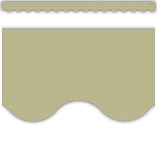 Olive Green Scalloped Border Trim