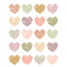 Terrazzo Tones Hearts Stickers