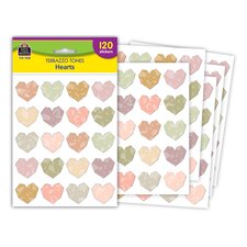 Terrazzo Tones Hearts Stickers Terrazzo Tones Hearts Stickers