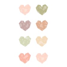 Terrazzo Tones Hearts Mini Stickers