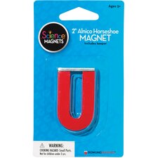 2" Alnico Horseshoe Magnet (includes steel keeper)