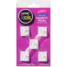 Ceramic Magnetic Hooks, Set of 5