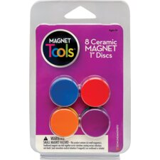 Ceramic Disc Magnets, Set of 8