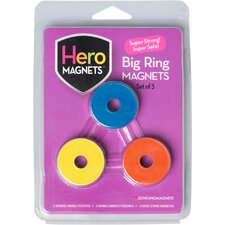 Hero Magnets&trade; Big Ring Magnets, Set of 3