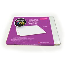Double-Sided Magnetic Dry-Erase Boards: Blank, Set of 5