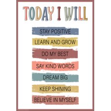 Today I Will Positive Poster Today I Will Positive Poster