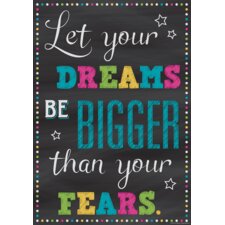 Let Your Dreams Be Bigger Than Your Fears Positive Poster Let Your Dreams Be Bigger Than Your Fears Positive Poster