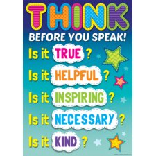 Think Before You Speak Positive Poster