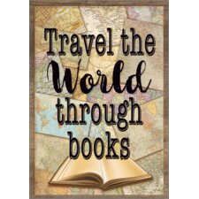 Travel the World Through Books Positive Poster