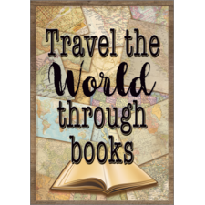 Travel the World Through Books Positive Poster