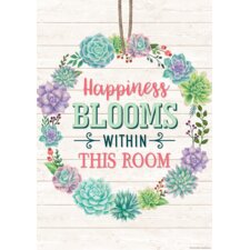 Happiness Blooms Within This Room Positive Poster