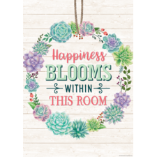 Happiness Blooms Within This Room Positive Poster