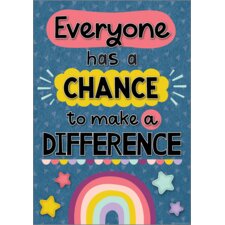 Everyone Has a Chance to Make a Difference Positive Poster Everyone Has a Chance to Make a Difference Positive Poster