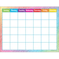 Colorful Scribble Calendar Chart Colorful Scribble Calendar Chart