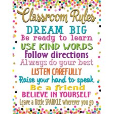 Confetti Classroom Rules Chart