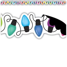 Colorful Holiday Lights Magnetic Border
